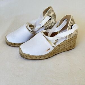 Made in Spain White Espadrille Wedge Sandals